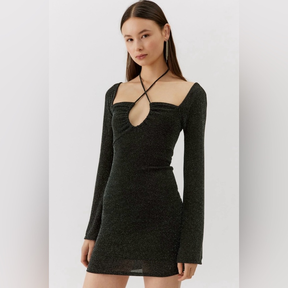 Urban Renewal Parties Remnants Odessa Tie Bodycon Mini Dress